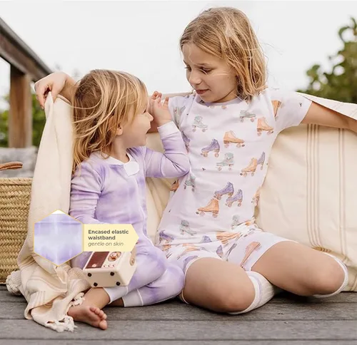 Miniatura 4 de Burt's Bees Baby - Pijama de camiseta de manga corta y shorts para bebé niña