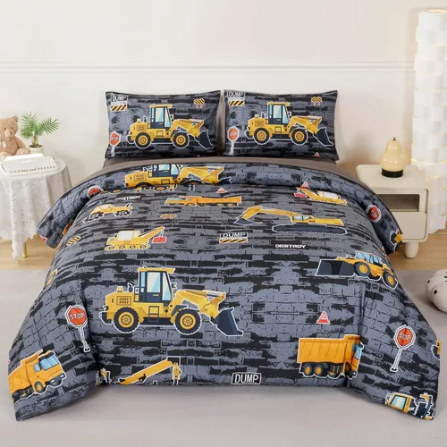 Miniatura 15 de RYNGHIPY Juego de ropa de cama de dinosaurio - Juego de edredón tamaño Queen para chicos y chicas - Juego de cama de dinosaurio suave, transpirable
