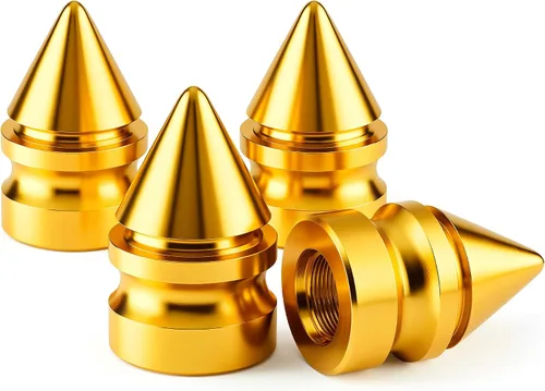 4 piezas de tapas de válvula de rueda con estilo púas, resistentes a la corrosión, universales de aleación de aluminio a prueba de polvo para Spiked