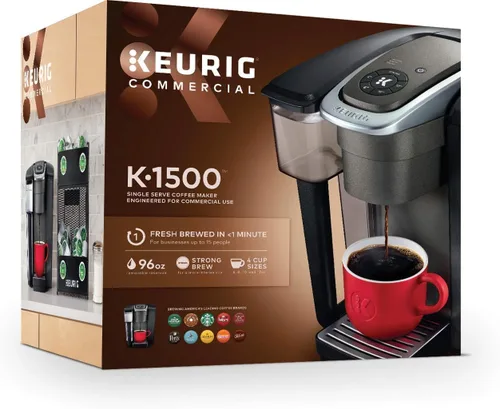 Miniatura 2 de Keurig K-1500 Cafetera de Café Comercial, Negro 12.4" x 10.3" x 12.1