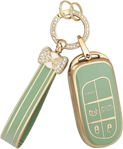 Miniatura 8 de PIFOOG Key Fob Cover Fit for Nissan 4 Button Altima Rogue Sentra Kicks Armada Murano Pathfinder Versa Titan Leaf Accessories Green Car Keys Case