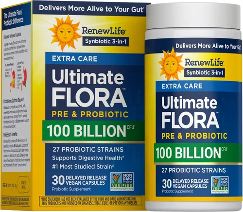 Miniatura 10 de Renew Life Cápsulas de Probióticos Digestivas de Cuidado Extra, 50 Mil Millones de CFU Garantizadas, Suplemento Diario Apoya la Salud Inmune