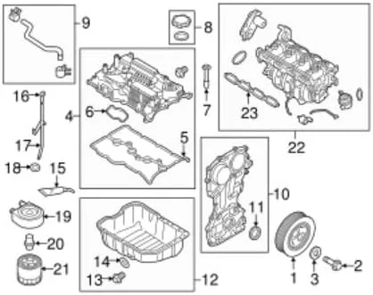 Miniatura 5 de Filtro de aceite original para Hyundai 26300-35504