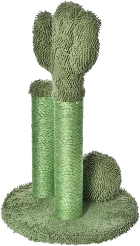 Miniatura 3 de Amazon Basics Rascador para gatos - Postes triples de cactus para interior, poste para rascar para gatos y gatitos con bola colgante, grande