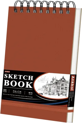 Miniatura 12 de Cuaderno de bocetos de 9 x 12 pulgadas, cuaderno de bocetos de tapa dura, bloc de bocetos con espiral superior, bloc de papel de dibujo de 100 hojas