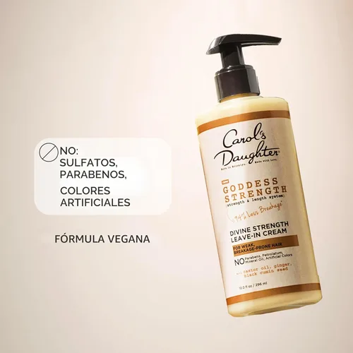 Miniatura 8 de Carol's Daughter Goddess Strength - Crema acondicionador sin enjuague, 10 onzas líquidas, fortalecedora e hidratante para cabello ondulado y rizado