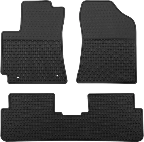 Miniatura 10 de Alfombrillas de coche a medida para Honda Odyssey 2018-2025, resistentes a todo tipo de clima, de goma, revestimientos de suelo para auto, Todo negro