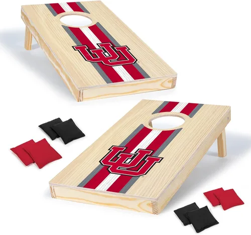 Miniatura 9 de Wild Sports College - Juego de cornhole de madera maciza de 1 x 2 pies con impresión directa HD gráficos del equipo, tamaño de viaje