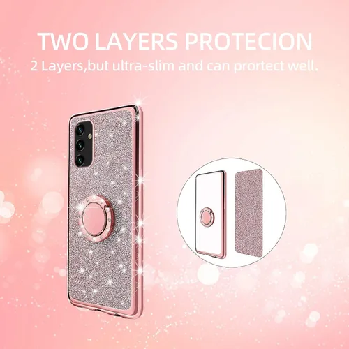 Miniatura 8 de Funda para Samsung Galaxy A13 5G, A13 5G/4G/A04S, funda para teléfono para mujer, con purpurina, suave y transparente, TPU de lujo, bonita funda