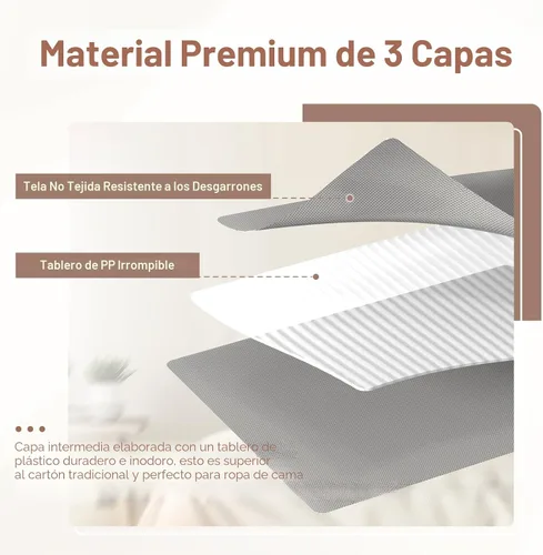 Miniatura 8 de Criusia Organizadores y Almacenamiento de Sábanas de Cama, Paquete de 6 Cajas Organizadoras de Armario de Ropa Blanca Plegables – Soporte de Ropa