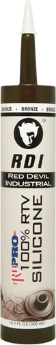 Miniatura 5 de Red Devil 08162I RD PRO RTV de grado industrial 100% silicona resistente a la intemperie, tubo de 10.1 oz, almendra, paquete de 1