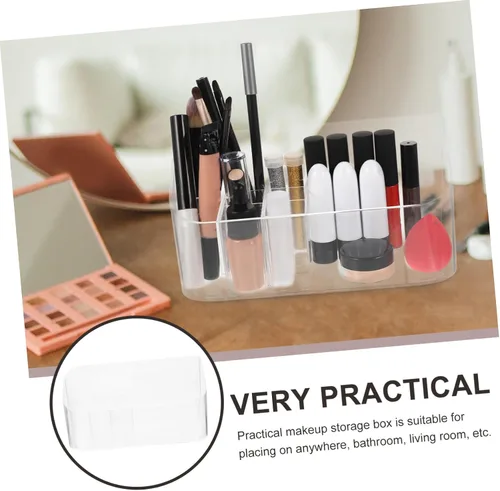Miniatura 5 de Cabilock Soporte para brochas de maquillaje, organizador de maquillaje pequeño para cosméticos, caja de pinceles, lápiz labial, cuidado de la piel
