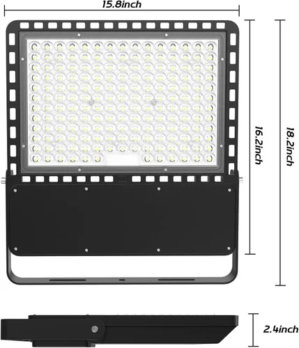 Miniatura 6 de ILLSTAR Luces LED de estadio de 400 W, 60000 lúmenes, luz de inundación LED súper brillante al aire libre para arena, patio, estacionamiento