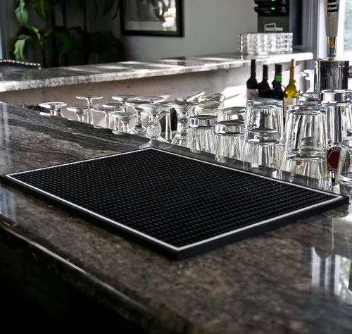 Miniatura 2 de Highball & Chaser Tapete de bar prémium para encimera, tapete de café, tapete de secado de platos, 18 x 12 pulgadas, duradero y elegante, tapete