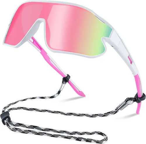 Miniatura 20 de YUNBLL&KO Gafas de sol para niños, gafas de sol de béisbol para jóvenes, TR90, marco ligero, UV400, gafas de sol deportivas para ciclismo para niñas