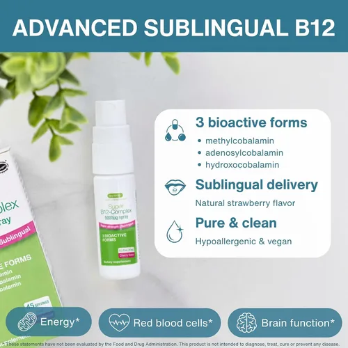 Miniatura 2 de Igennus Complejo Triple de Vitamina B12 5000mcg, Spray Sublingual Líquido, 45 Porciones, Metilcobalamina Metilada, Adenosilcobalamina e
