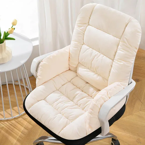 Miniatura 14 de Cojín para silla de escritorio con respaldo alto, almohadilla de asiento para silla de oficina con parte inferior antideslizante para oficina