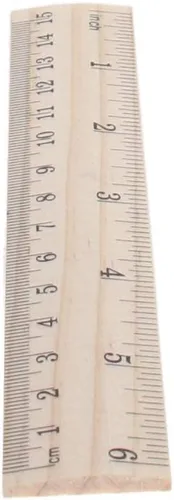 Miniatura 12 de Utoolmart 2 reglas rectas de madera, regla de escala de doble cara de 6 pulgadas, herramienta de medición para ingeniería, arquitecto de oficina