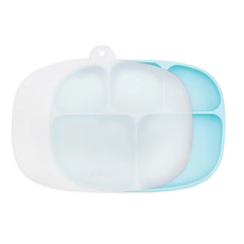 Miniatura 33 de Bumkins Plato de silicona con agarre, plato de succión dividido, plato para bebé o niño pequeño, sin BPA, apto para microondas y lavavajillas