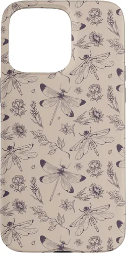 Miniatura 31 de Vintage Dragonfly Tan Sand Beige Wildflower Floral Flower Case for iPhone 16