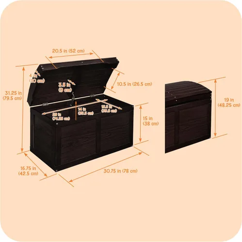 Miniatura 4 de Caja barril de juguetes Badger Basket, paquete de de 1, Espresso
