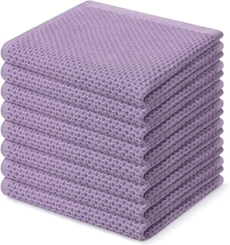 Miniatura 224 de Homaxy Paños de cocina de 100% algodón con tejido de gofre, ultra suaves, absorbentes, de secado rápido, 12 x 12 pulgadas, paquete de 6, amarillo