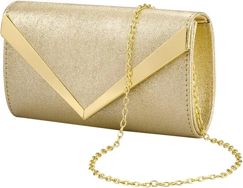 BENCOMOM Bolsos de mano dorados para mujer, de noche, para boda, fiesta, boda, graduación, hombro, bolsa de mano dorada