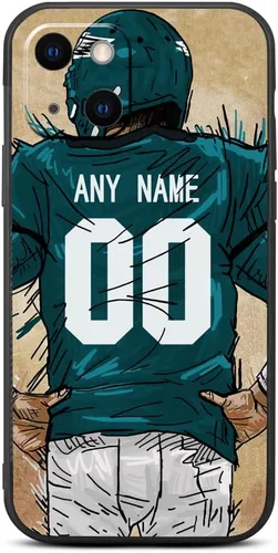 Miniatura 37 de Funda negra con nombre y número personalizado para iPhone 15 14 13 12 11 Xs Max XR 8 7 6 Plus 11 Pro Mini, con funda protectora para cámara