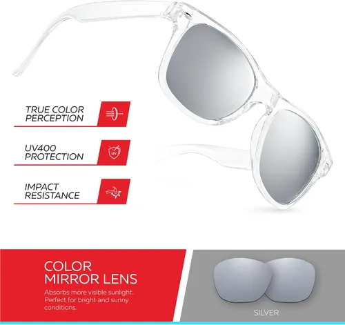 Miniatura 239 de Retro Rewind Lentes de sol para niños y niñas de 3 a 12 años, inastillables, UV400, lentes de sol para niños pequeños