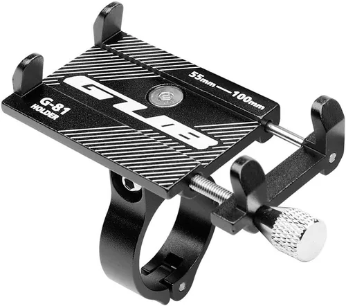 GUB G-81 Soporte para teléfono de bicicleta 3.5-6.2 pulgadas Teléfono Metal Bike Teléfono móvil Soporte para manillar Soporte (negro)