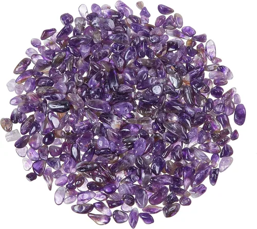 Miniatura 2 de Piedras de amatista de cristal triturado de cuarzo de forma irregular para el hogar, piedras decorativas para el hogar, jarrones, plantas