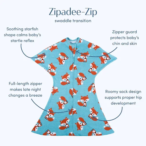 Miniatura 2 de SleepingBaby Zipadee-Zip - Manta de transición para bebé, acogedora manta para envolver al bebé con cremallera, manta espaciosa para cambiar pañales