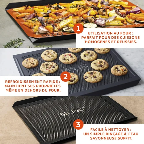 Miniatura 5 de Silpat The Original Cook N' Cool - Bandeja perforada para hornear, aluminio, 11 5/8" X 16 1/2