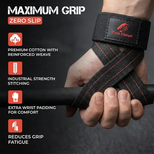 Miniatura 4 de Figura 8 Correa de elevación acolchada correas de levantamiento de peso muerto resistentes Correas de levantamiento de pesas Strongman Axle Bar