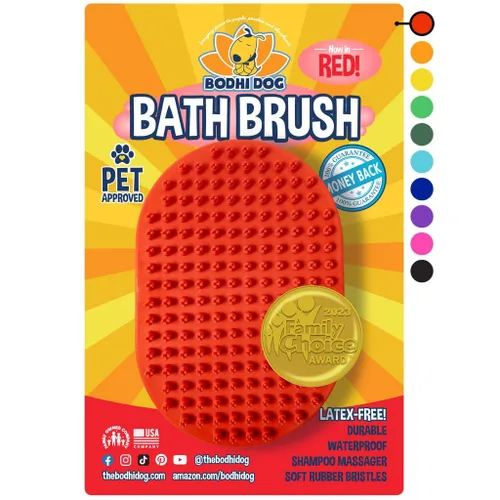 Miniatura 18 de Bodhi Dog - Cepillo de mascotas relajante para masajear con el champú, peine de cerdas de goma para perros y gatos Azul