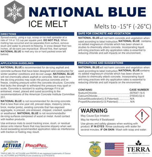 Miniatura 2 de National Blue Snow Salt Ice Melt Cubo de 35 libras, derretidor de hielo de acción rápida, apto para mascotas, plantas y hormigón, respetuoso
