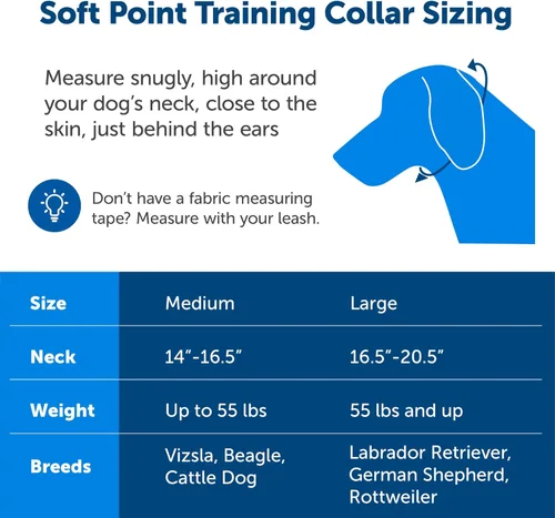 Miniatura 6 de PetSafe Soft Point - Collar de entrenamiento sin tirones para perros, puntos suaves de goma, mediano, 3/4 pulgadas, azul rey