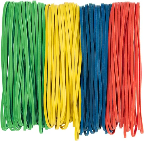 Miniatura 9 de Bilinny Bandas de goma grandes resistentes, 1/2 libra, 7 x 1/8 pulgadas, fabricadas en Estados Unidos, bandas de goma para el hogar y la oficina, 4