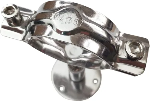 Miniatura 6 de Soporte de tubo de techo de montaje en pared de acero inoxidable 304 Soporte de tubo de techo ajustable correas de tubo de abrazadera para tubo
