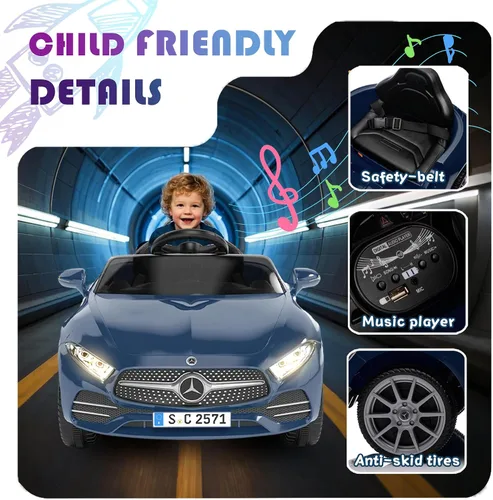 Miniatura 4 de Vehículo de paseo con licencia Mercedes-Benz CLS 350 de 12 V para niños, camión para montar con control de padres, suspensión de resorte, ruedas