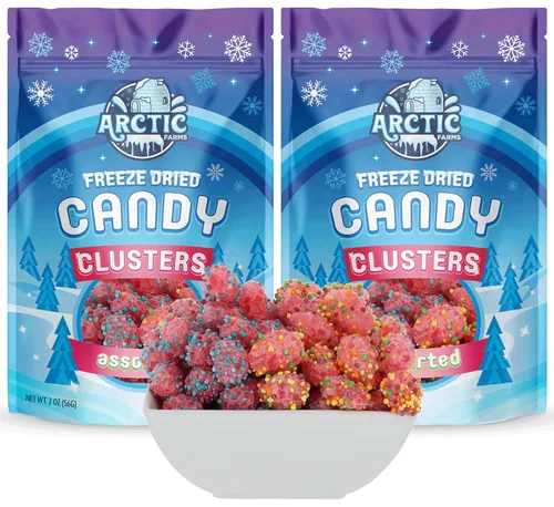 Miniatura 9 de Arctic Farms Caramelos liofilizados en racimos de caramelos de 2 onzas empaquetados y en caja (sabores surtidos)