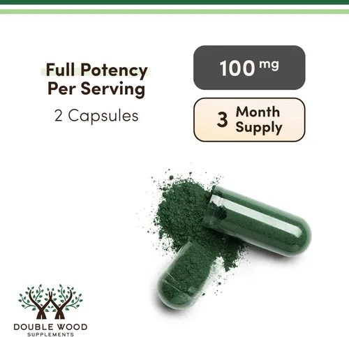 Miniatura 6 de Double Wood Cápsulas de clorofila para la digestión, la salud intestinal, la energía y la desintoxicación, aptas para veganas