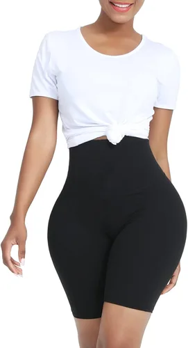 Miniatura 2 de huiming Pantalones cortos de sauna para mujer, adelgazantes, compresión para entrenamiento, entrenamiento térmico de cintura, leggings adelgazantes