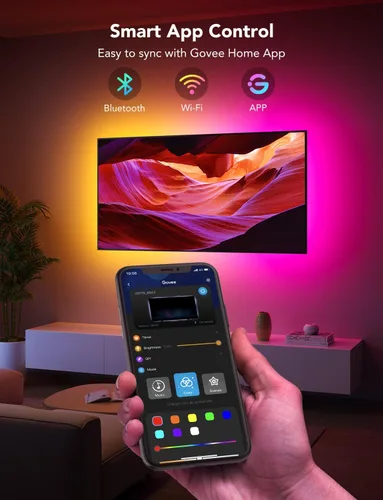 Miniatura 5 de Govee Tira de retroiluminación LED para TV, retroiluminación LED inteligente RGBIC para televisores de 40 a 50 pulgadas, sincronización de música