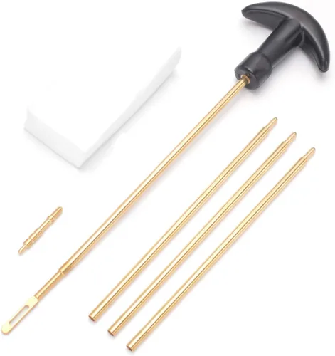 Miniatura 8 de . Kit de limpieza de pistola de aire calibre 177 y .22, incluye varilla de limpieza, cepillos, trapeadores, jags, púas y adaptador de rosca