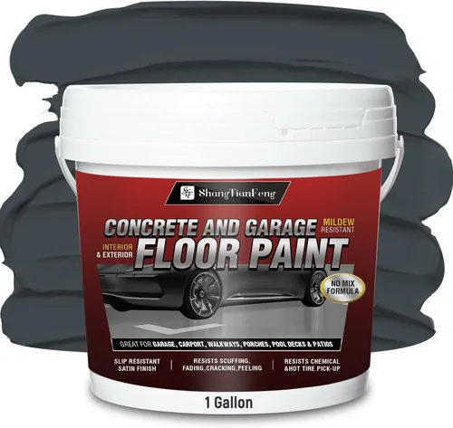 Miniatura 8 de Pintura para pisos, revestimiento impermeable, acabado satinado sin mezcla, para garaje, hormigón, patios y cubiertas de piscina