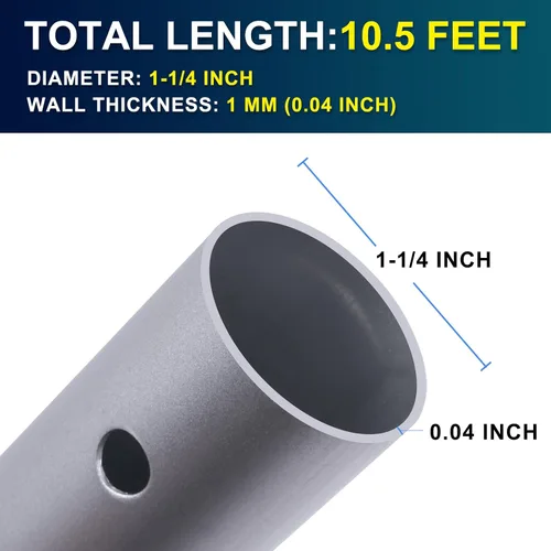 Miniatura 4 de POOLAZA Poste de piscina de doble mango, poste de aluminio anodizado para piscina, poste desmontable y telescópico de piscina de hasta 10.5 pies