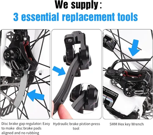 Miniatura 2 de PACYTION 4 pares de pastillas de freno de bicicleta con 3 herramientas de instalación, compatibles con pastillas de freno Shimano Deore XT SLX Hone