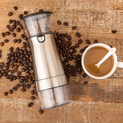 Miniatura 9 de BESPORTBLE Electric Coffee Grinder with Stainless Steel Liner Anti-skid Base USB Rechargeable Spice and Bean Grinder for Kitchen Easy to Clean Small
