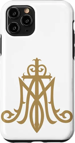 Miniatura 28 de Funda católica con monograma para iPhone 15 Virgin Mary Insignia Ave Maria